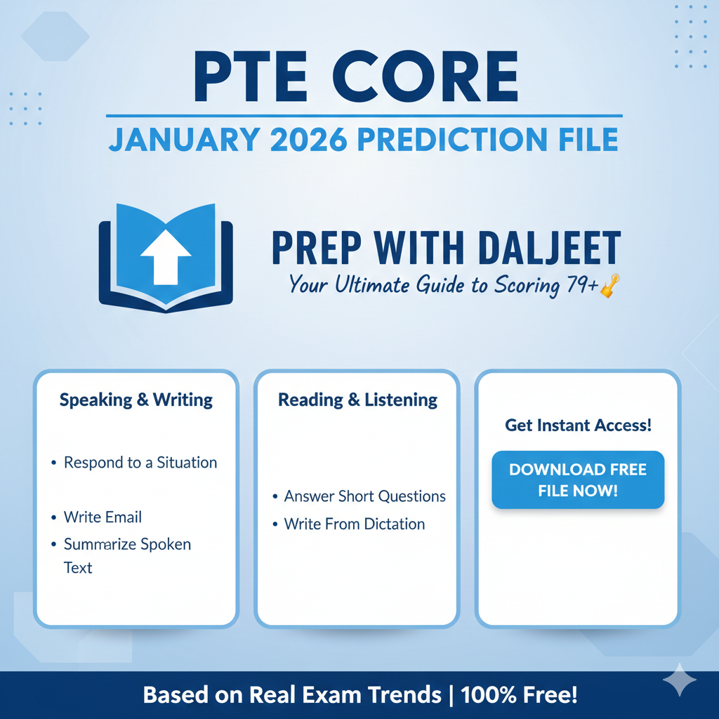 PTE Core Prediction File January 2026: Your Ultimate Guide to Scoring 79+